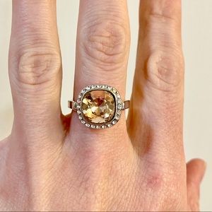 SS Pink Champagne Sapphire Ring